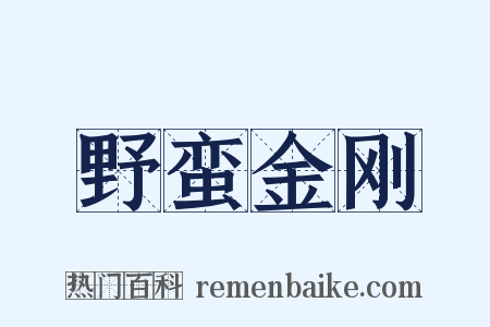 野蛮金刚是什么意思的图片